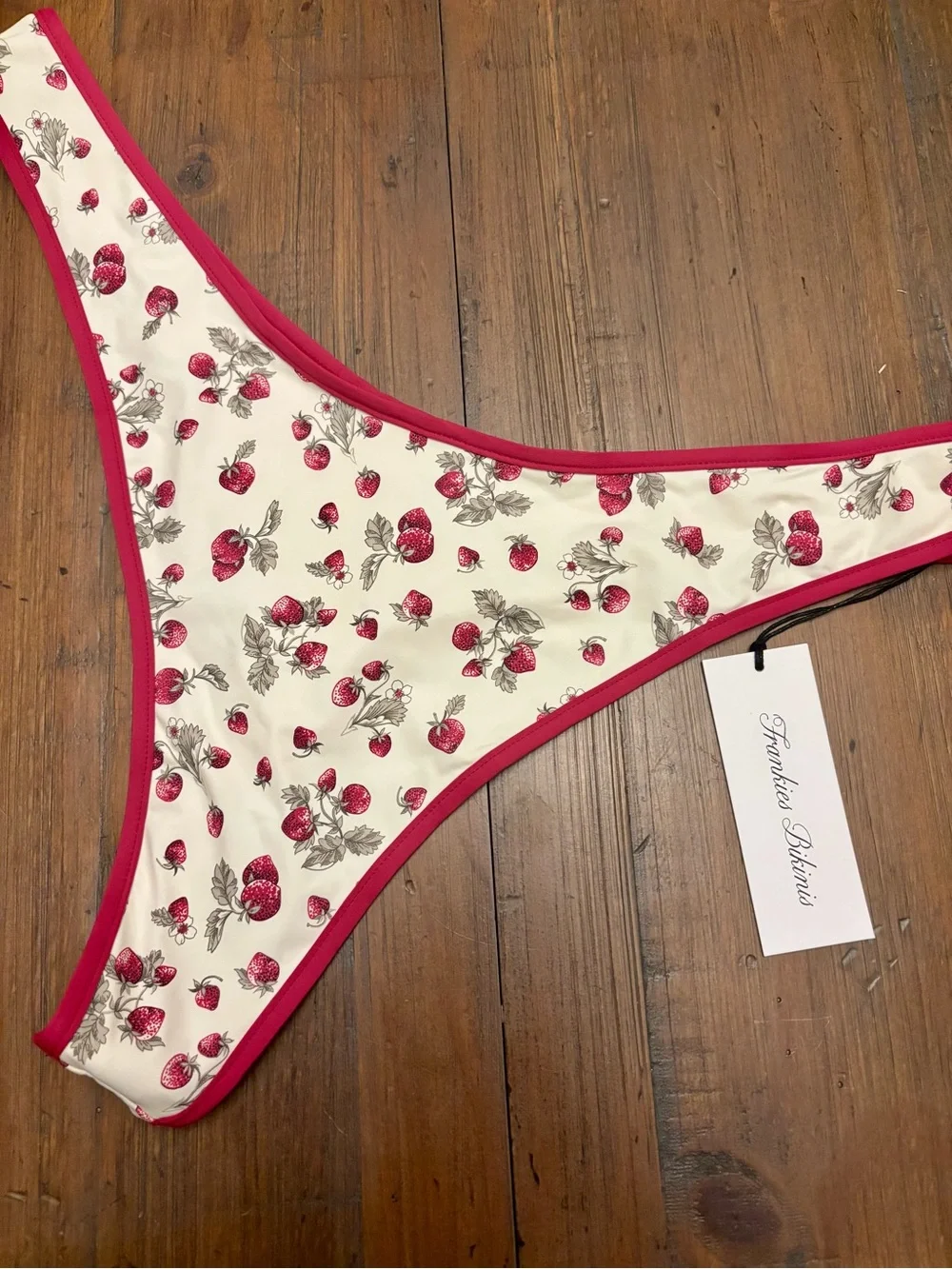 NWT Frankie’s bikinis strawberry fields full moon bikini bottoms